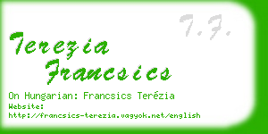 terezia francsics business card