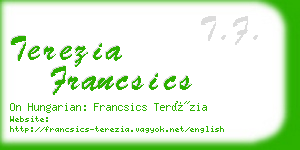 terezia francsics business card